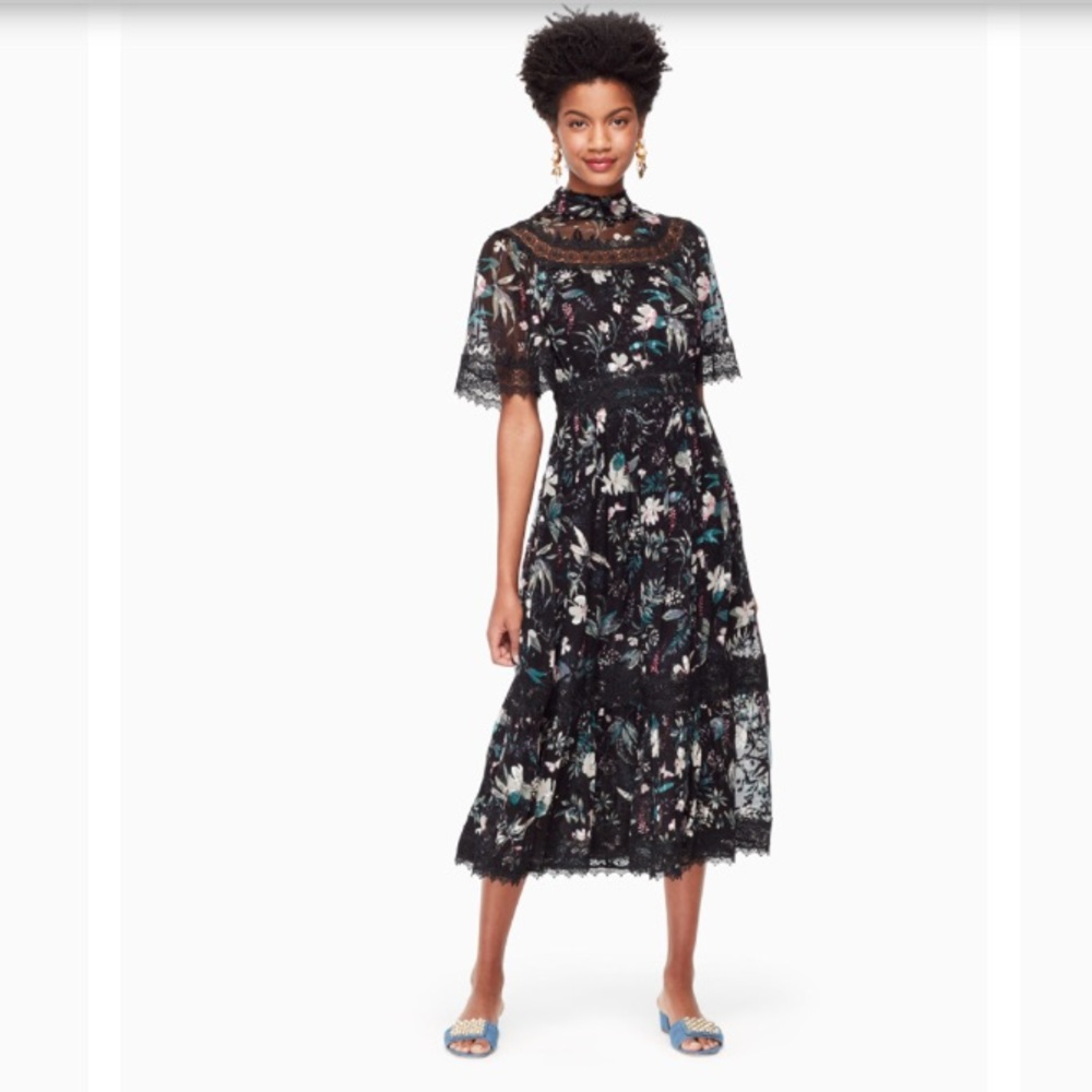 Kate Spade Botanical chiffon dress - Picture 4 of 7
